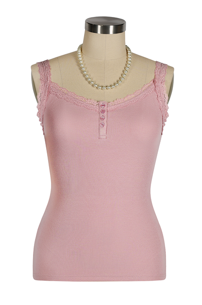 D'Amour Button Up Follies Singlet (Lilac)