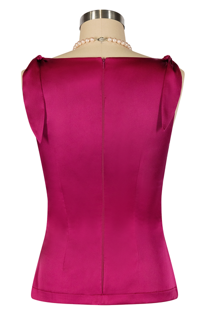 La Vita Romantica Cowl Top (Cherry)