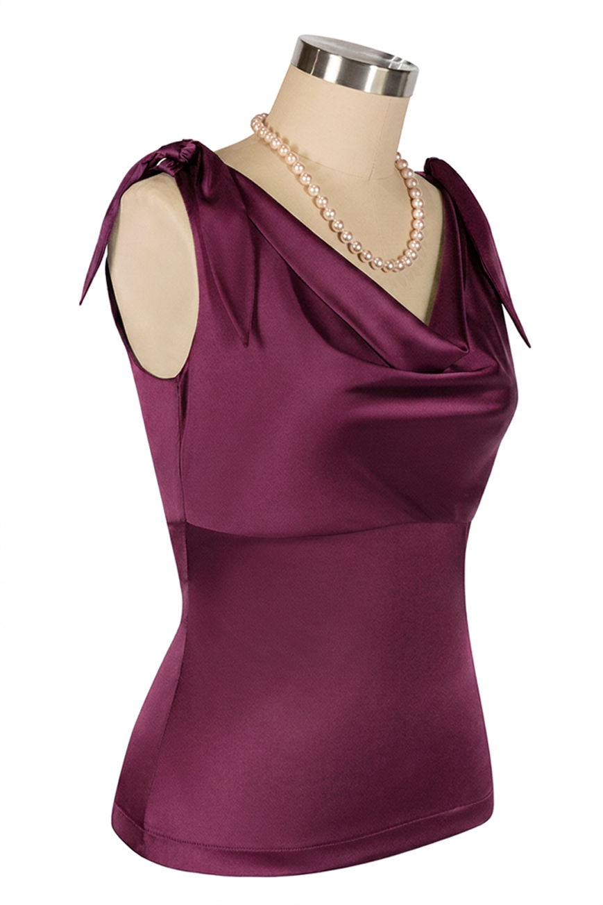 D'Amour Classic Cowl Top (Grape)