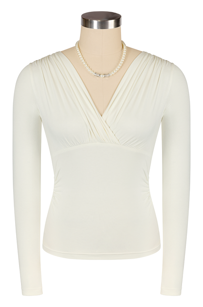 D'Amour Follies Cross Over Top (Ivory)