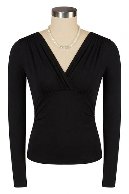 D'Amour Follies Cross Over Top (Black)
