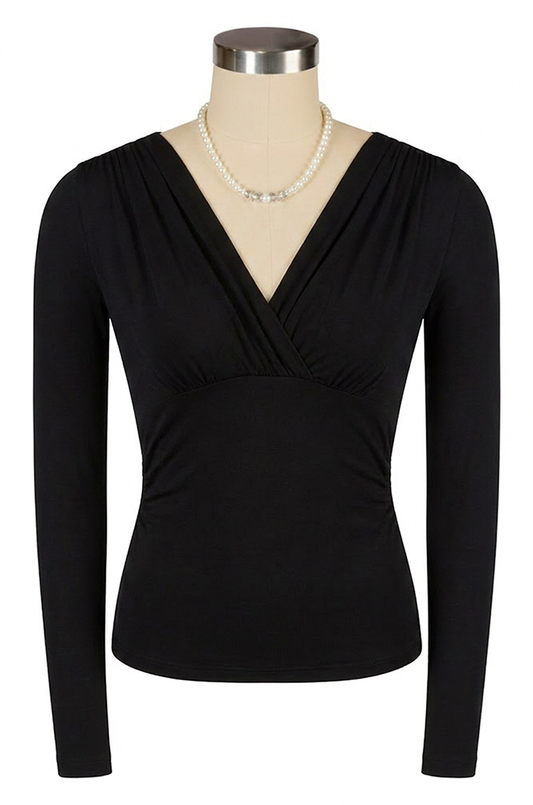 D'Amour Follies Cross Over Top (Black)