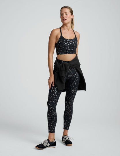 Black Gold Mini Moons SoftShine Slim Racerback High Cropped Tank