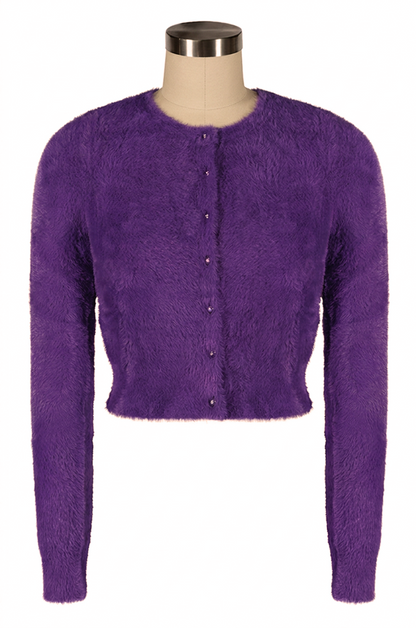 Powder Puff Cardigan (Purple)