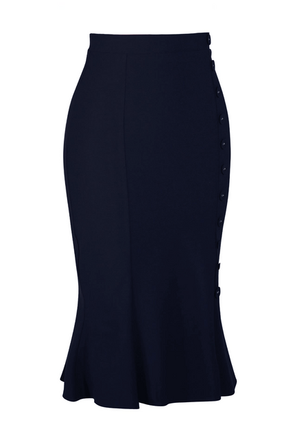 D'Amour Mermaid Wiggle Skirt (Navy)