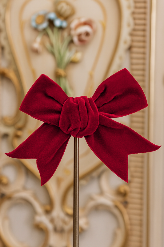 D'Amour Follies Large Hair Bow (Red)