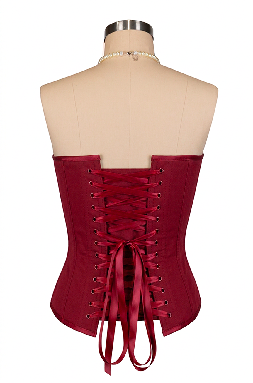 D'Amour Steel Boned Corset (Red)