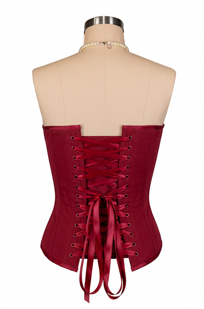 D'Amour Steel Boned Corset (Red)