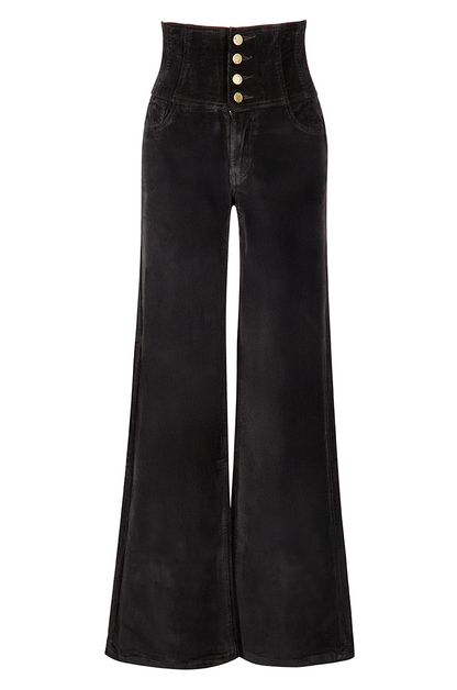 Boston Corset Corduroy Pants (Black)