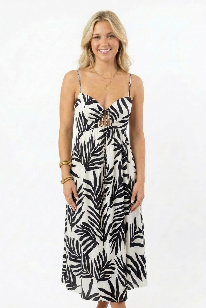 Aakaa c.f key hole maxi dress