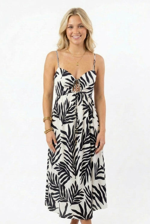 Aakaa c.f key hole maxi dress
