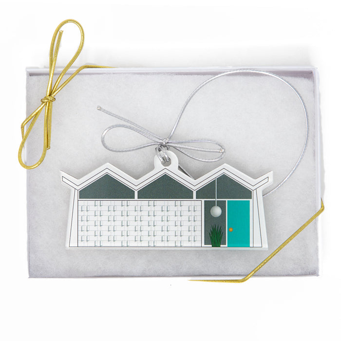 Acrylic Midcentury House Ornament - Folded Plate Roof - Destination PSP