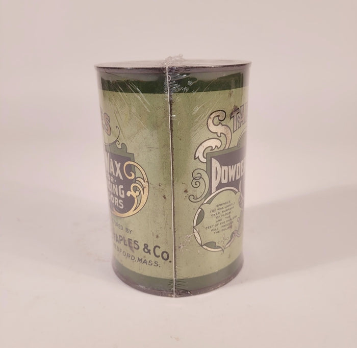 Antique 1910's STAPLES Powdered Wax for Dancing Floors Tin