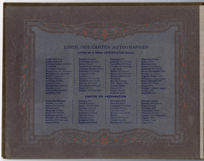 Antique Lefevre Utile Biscuits Celebrity Card Album, Art Nouveau PDF ONLY