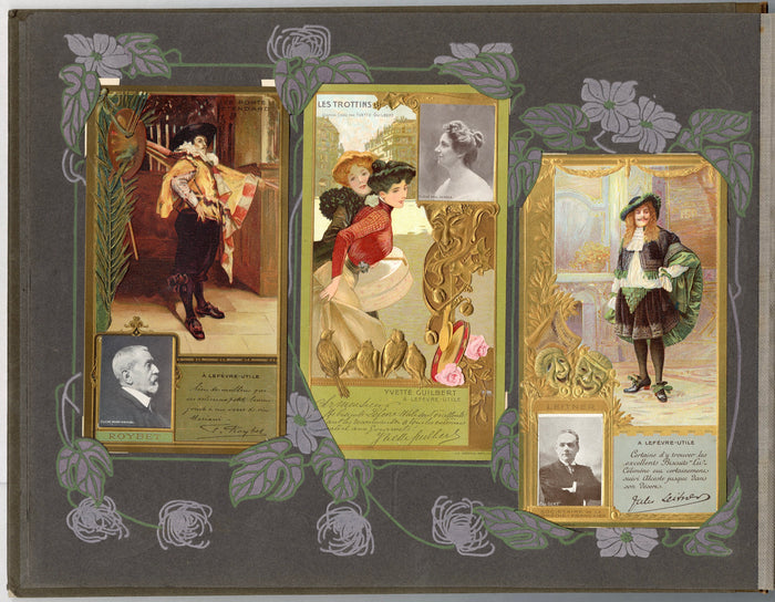 Antique Lefevre Utile Biscuits Celebrity Card Album, Art Nouveau PDF ONLY