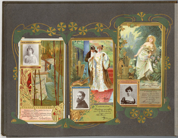 Antique Lefevre Utile Biscuits Celebrity Card Album, Art Nouveau PDF ONLY