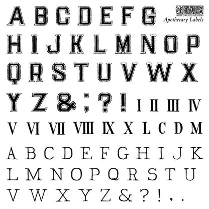 Apothecary Labels Decor Stamp by Iron Orchid Design, IOD