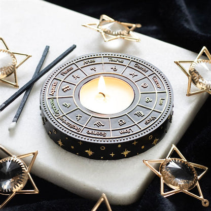 Astrology Wheel Tealight Candle Holder 🇬🇧