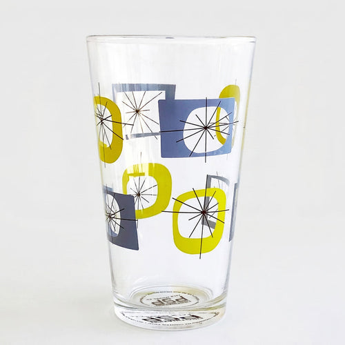 Atomic Design Glass Tumbler (Single) - Blue/Green