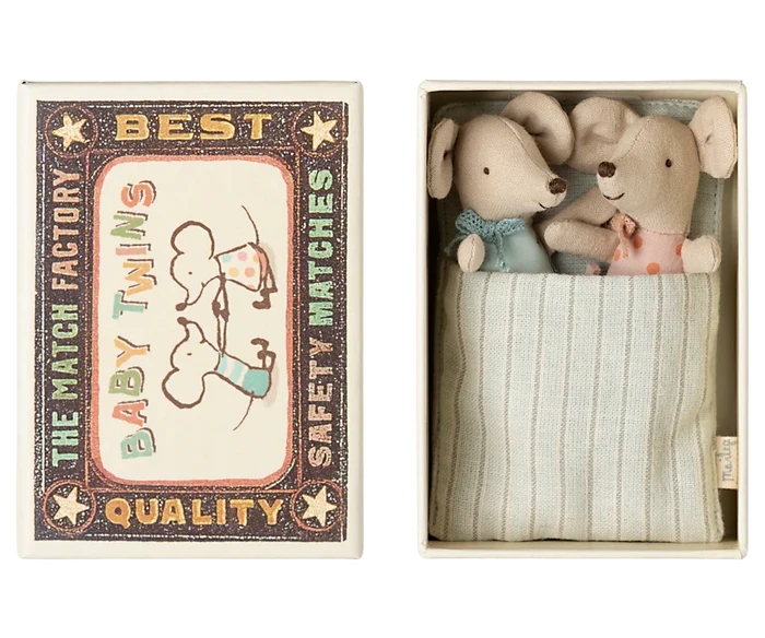 Maileg - Baby Mouse In A Box - Twins (New 2025)