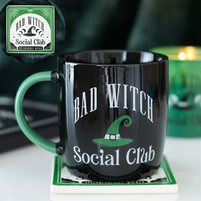 Bad Witch Social Club Mug and Coaster Set 🇬🇧