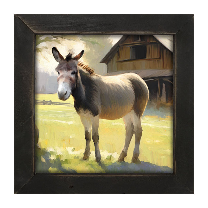 Barn Donkey - Framed Art