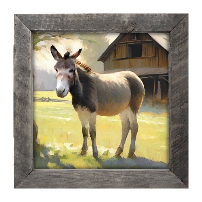 Barn Donkey - Framed Art
