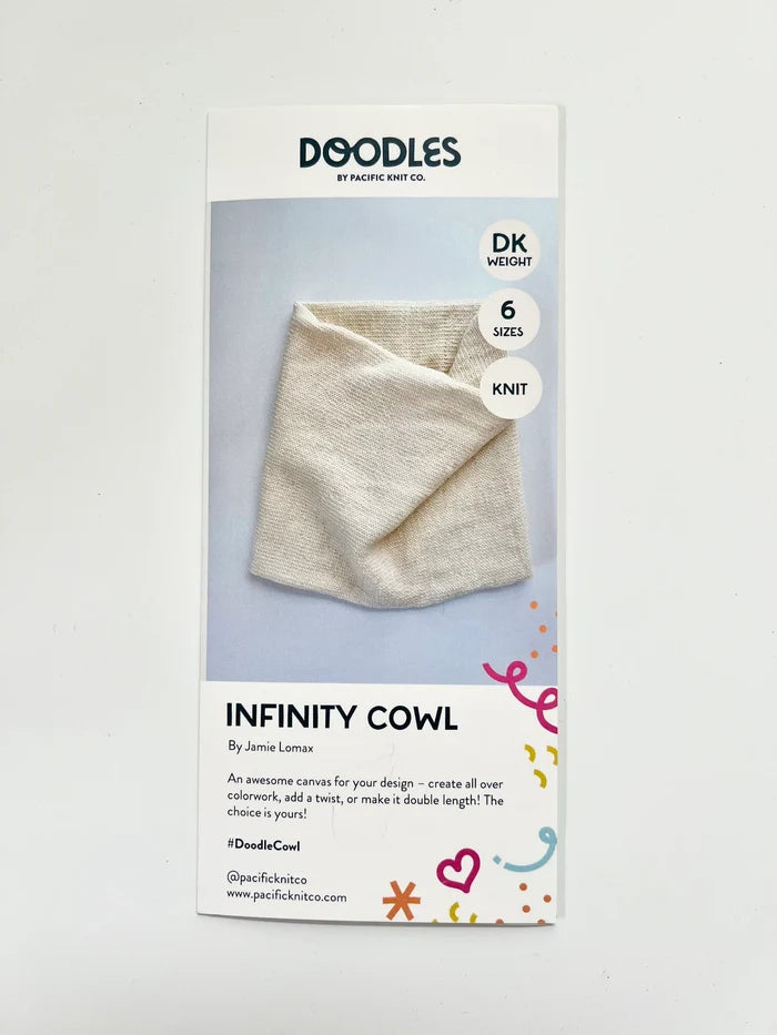 Base Doodle Infinity Cowl - DK - Pattern Brochure by Pacific Knit Co
