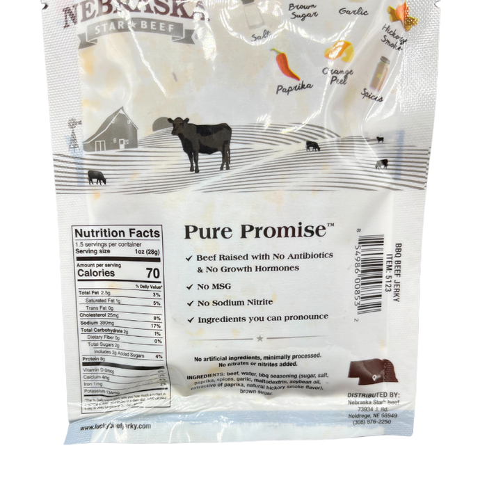 BBQ Beef Jerky | 1.5 oz | Nebraska Star Beef