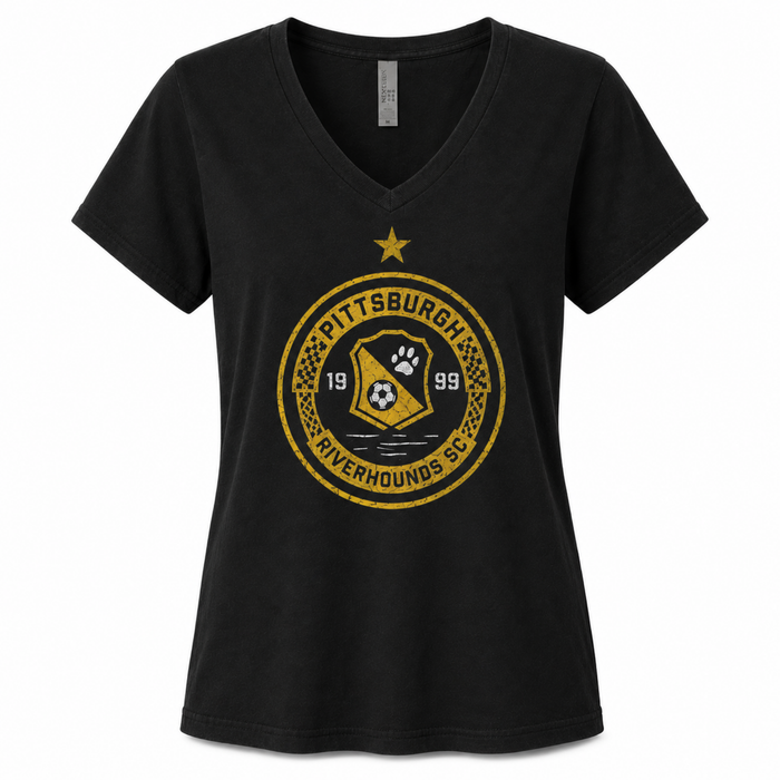 Big Badge Star Women's V-neck Shirt