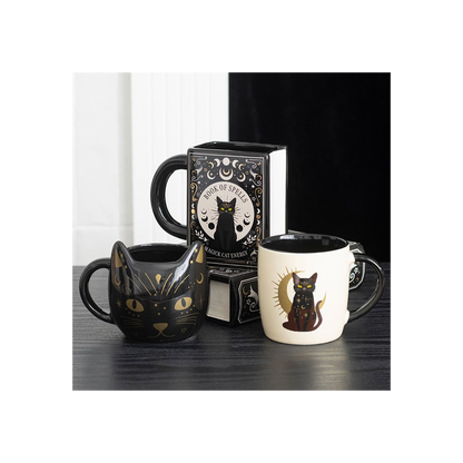 Black Cat Magick Book of Spells Book Shaped Mug 🇬🇧