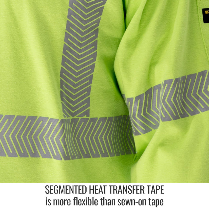 Black Stallion 7 oz. AR/FR Cotton Knit Long-Sleeve T-Shirt, Lime with Reflective Tape #TF2511-LM