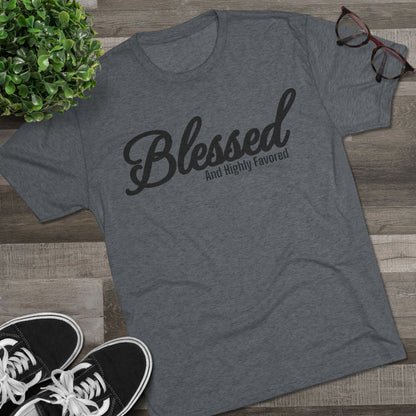 Blessed Unisex Tri-Blend Crew Tee - Memento Mori Clothing
