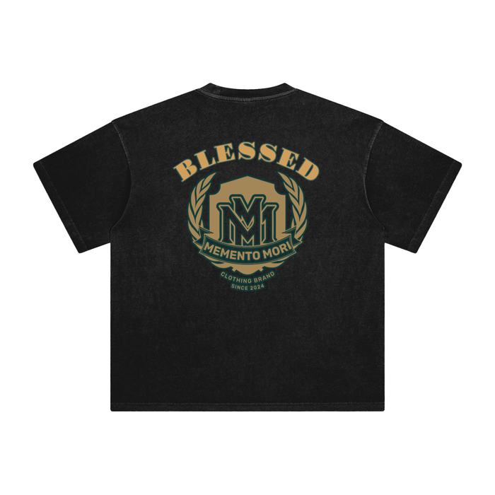 BLESSED Washed T-Shirt - Memento Mori Clothing