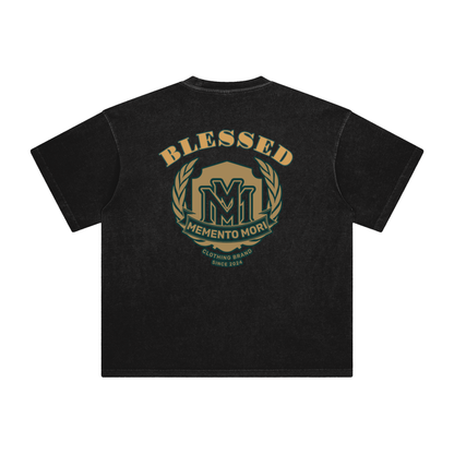 BLESSED Washed T-Shirt - Memento Mori Clothing