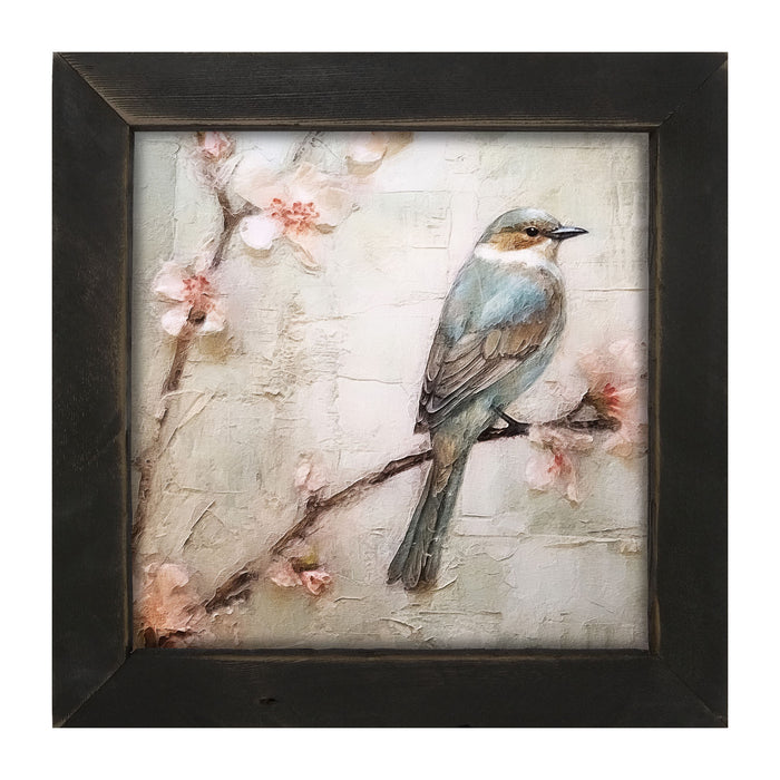 Blue bird on branch