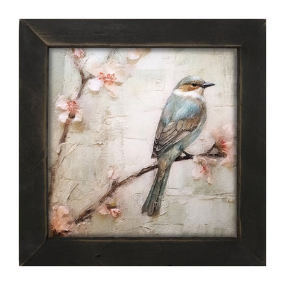 Blue bird on branch