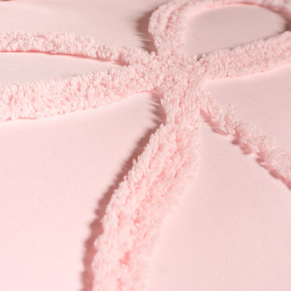 Bows Tufted Duvet Cover Set - Pink 🇬🇧