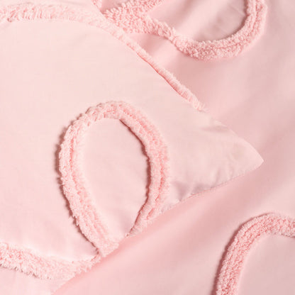 Bows Tufted Duvet Cover Set - Pink 🇬🇧