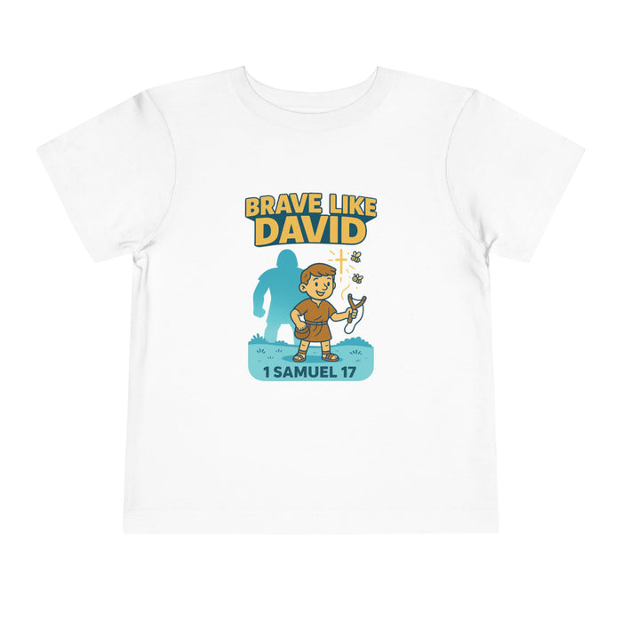 Brave Like David Kids T-Shirt, 1 Samuel 17, Christian Apparel for Kids, Redeemed Faith Apparel,
