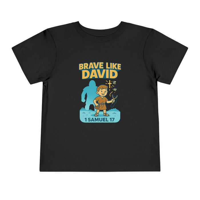 Brave Like David Kids T-Shirt, 1 Samuel 17, Christian Apparel for Kids, Redeemed Faith Apparel,