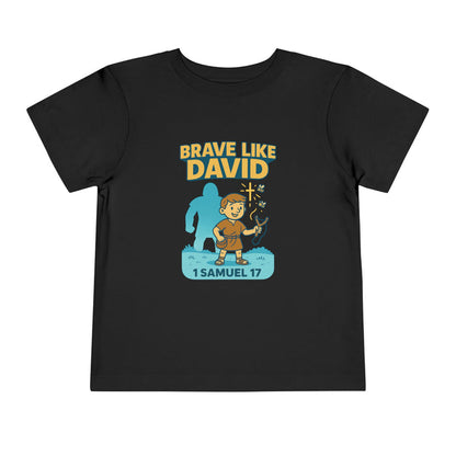 Brave Like David Kids T-Shirt, 1 Samuel 17, Christian Apparel for Kids, Redeemed Faith Apparel,