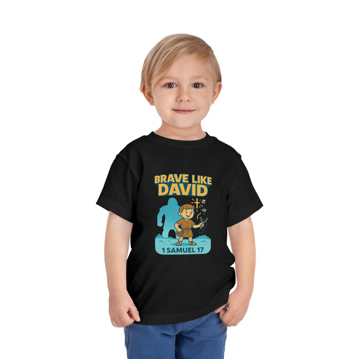 Brave Like David Kids T-Shirt, 1 Samuel 17, Christian Apparel for Kids, Redeemed Faith Apparel,