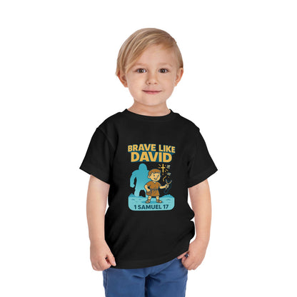 Brave Like David Kids T-Shirt, 1 Samuel 17, Christian Apparel for Kids, Redeemed Faith Apparel,