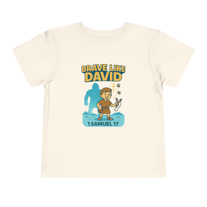 Brave Like David Kids T-Shirt, 1 Samuel 17, Christian Apparel for Kids, Redeemed Faith Apparel,