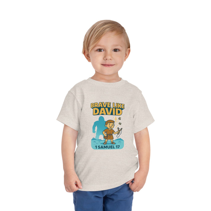 Brave Like David Kids T-Shirt, 1 Samuel 17, Christian Apparel for Kids, Redeemed Faith Apparel,