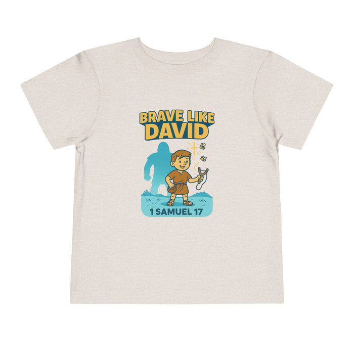Brave Like David Kids T-Shirt, 1 Samuel 17, Christian Apparel for Kids, Redeemed Faith Apparel,