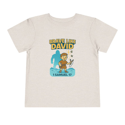 Brave Like David Kids T-Shirt, 1 Samuel 17, Christian Apparel for Kids, Redeemed Faith Apparel,