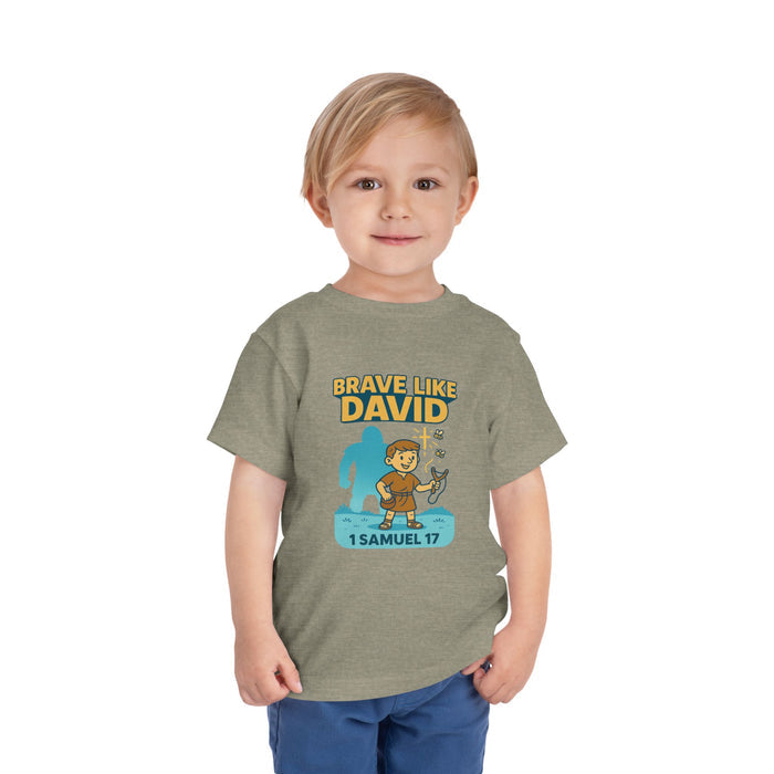 Brave Like David Kids T-Shirt, 1 Samuel 17, Christian Apparel for Kids, Redeemed Faith Apparel,