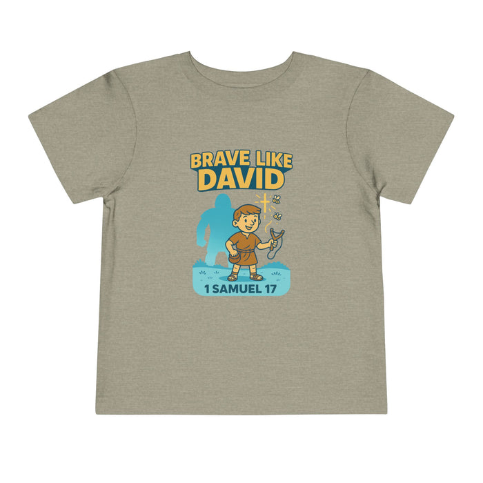 Brave Like David Kids T-Shirt, 1 Samuel 17, Christian Apparel for Kids, Redeemed Faith Apparel,